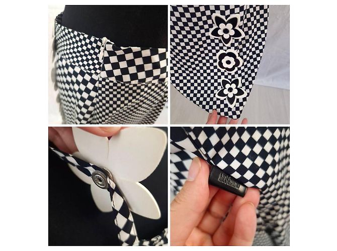 Moschino Jeans set coordinato gonna e top Nero Bianco - vista 11
