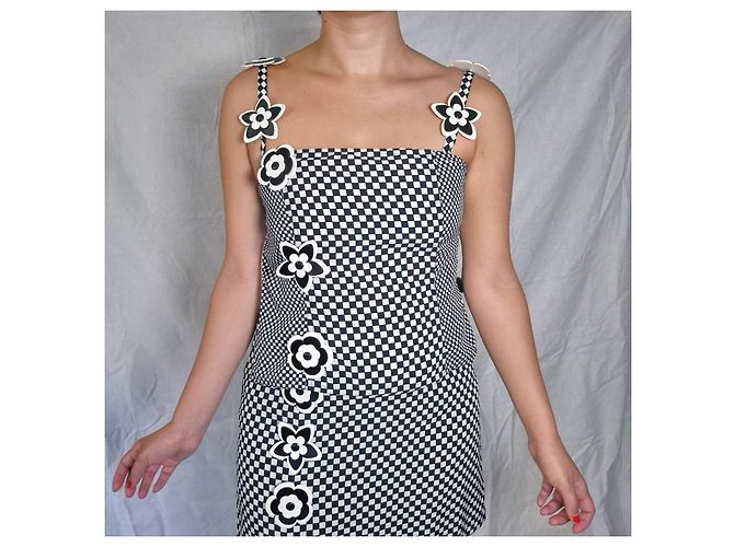 Moschino Jeans set coordinato gonna e top Nero Bianco - vista 6