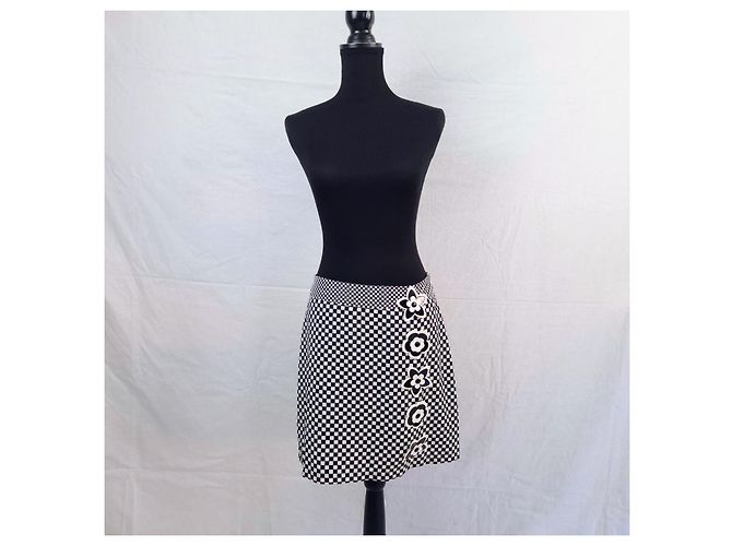 Moschino Jeans set coordinato gonna e top Nero Bianco - vista 9