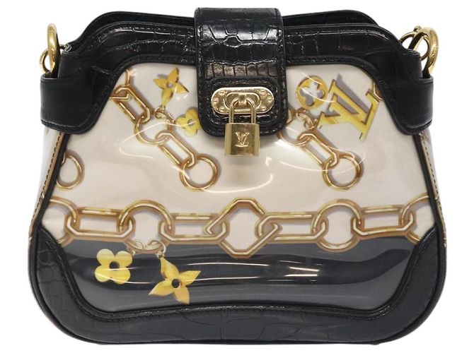 LOUIS VUITTON Borsa a Spalla Charm Sackfrill Monogram Nera M95151 LV Auth 115228V Nero Monogramma - vista 13