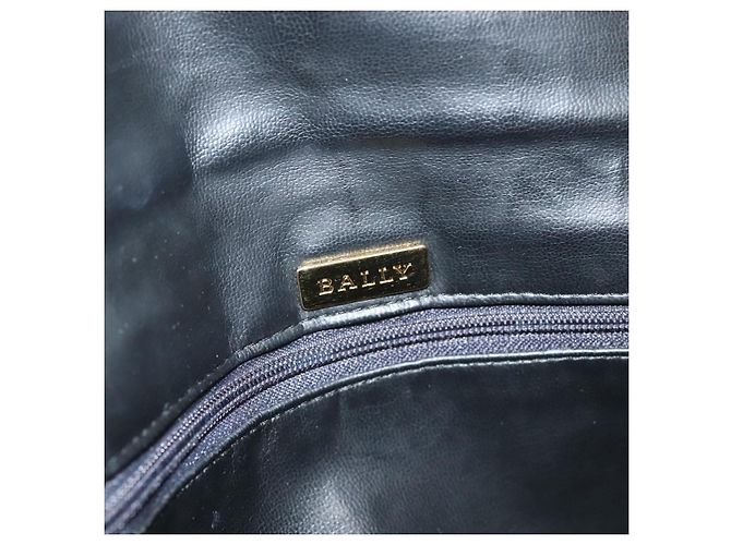 Borsa a spalla BALLY in pelle nera e oro Auth kk523 Nero D'oro - vista 11