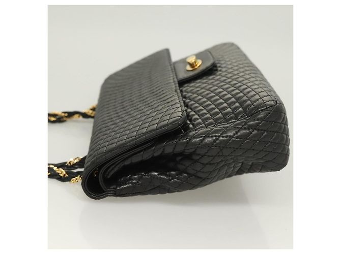 Borsa a spalla BALLY in pelle nera e oro Auth kk523 Nero D'oro - vista 4