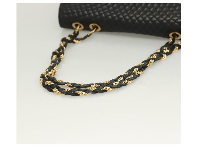 Borsa a spalla BALLY in pelle nera e oro Auth kk523 Nero D'oro - vista 7