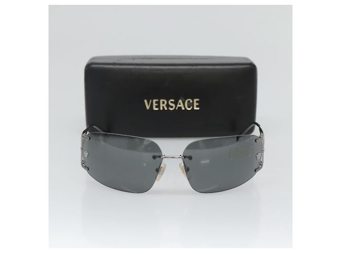 Occhiali da sole VERSACE metallo Argento Auth am8573 - vista 11