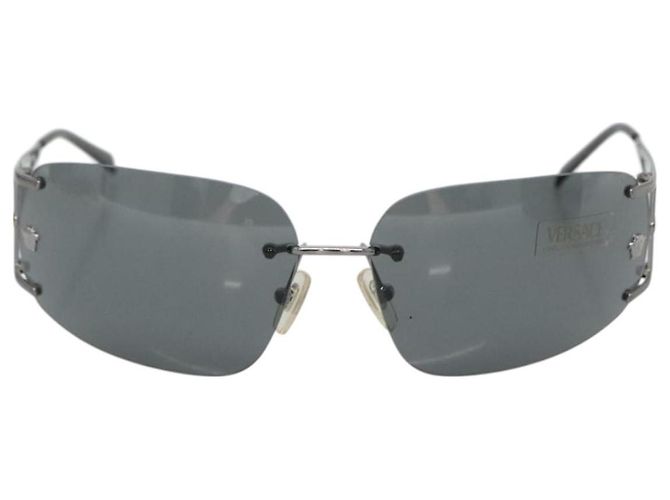 Occhiali da sole VERSACE metallo Argento Auth am8573 - vista 2