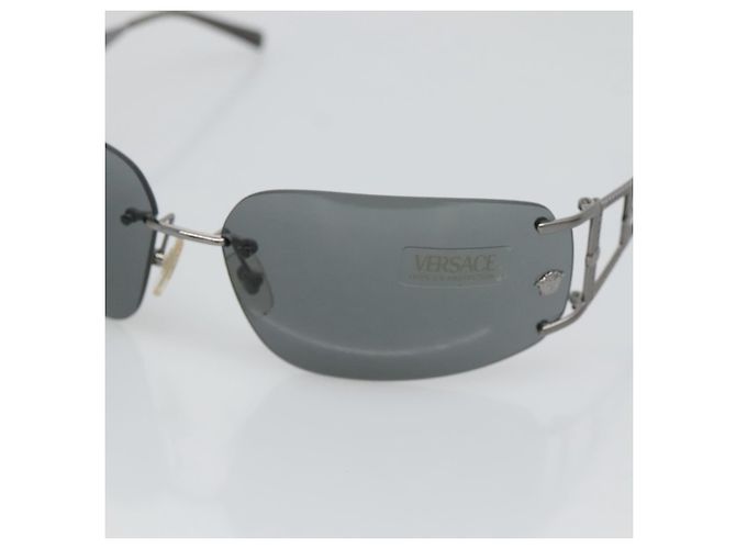 Occhiali da sole VERSACE metallo Argento Auth am8573 - vista 7
