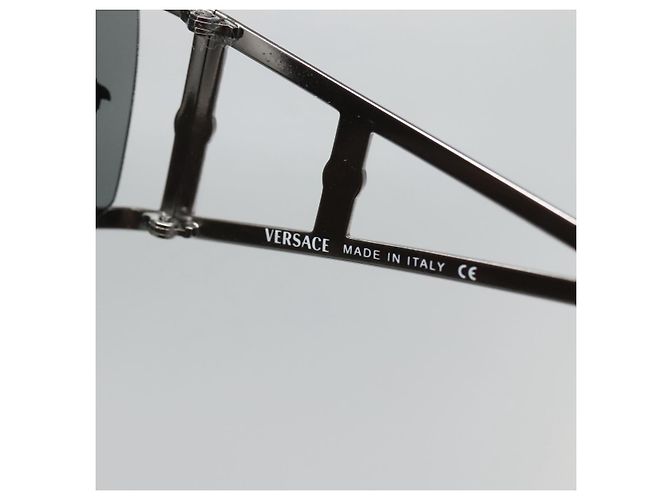 Occhiali da sole VERSACE metallo Argento Auth am8573 - vista 9