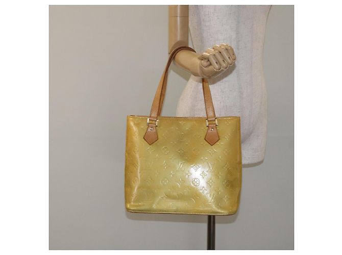 LOUIS VUITTON Monogram Vernis Houston Borsa a Mano Grigia M91053 LV Auth 125776 Grigio - vista 23