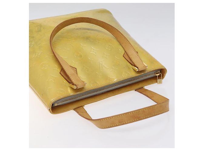 LOUIS VUITTON Monogram Vernis Houston Borsa a Mano Grigia M91053 LV Auth 125776 Grigio - vista 6