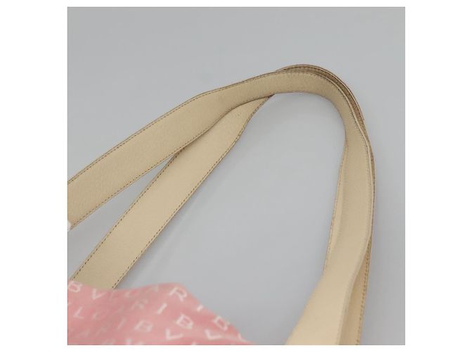 Bulgari Borsa Tote BVLGARI Logo Mania in tela rosa argento Auth BA3106 - vista 8