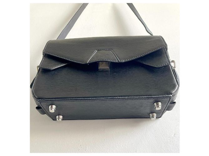 Borsa a mano Alexander Wang Tri-fold in pelle nera Nero - vista 5