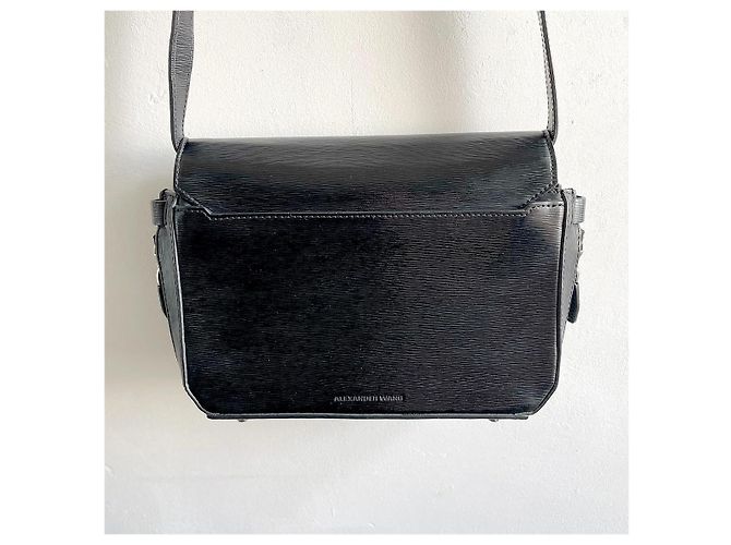 Borsa a mano Alexander Wang Tri-fold in pelle nera Nero - vista 6