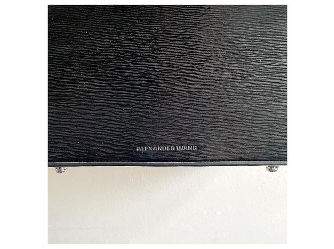 Borsa a mano Alexander Wang Tri-fold in pelle nera Nero - vista 7
