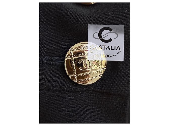 Chanel Vestido Maxi de Seda con Logo CC 40 FR 13K$ Multicolor - vista 12
