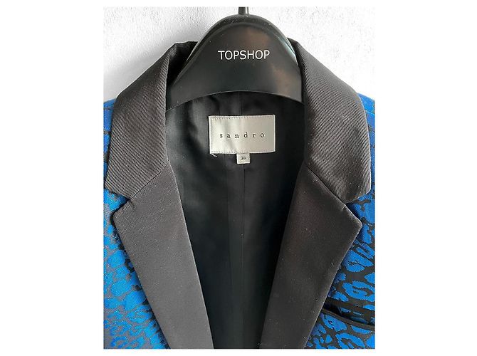 Blazer Sandro Leopardato Blu Iridescente - vista 2