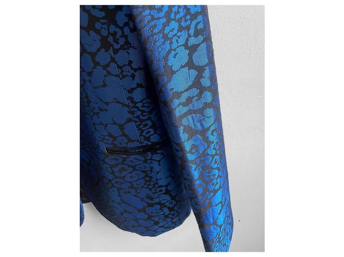 Blazer Sandro Leopardato Blu Iridescente - vista 3