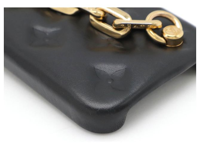 Louis Vuitton Lammleder Monogram Coussin Handyhülle M81392 Schwarz - Ansicht 3