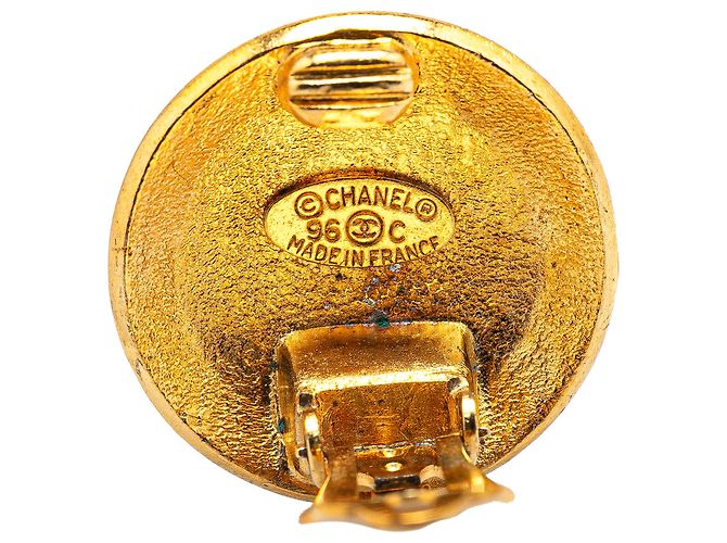 Orecchini rotondi a clip in oro placcato CC di Chanel D'oro - vista 3