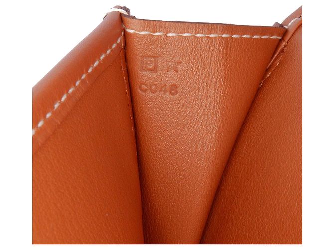 Hermès Jige Elan 35 in pelle Swift marrone - vista 8