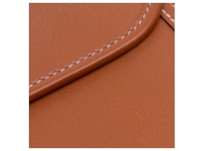 Hermès Jige Elan 35 in pelle Swift marrone - vista 9