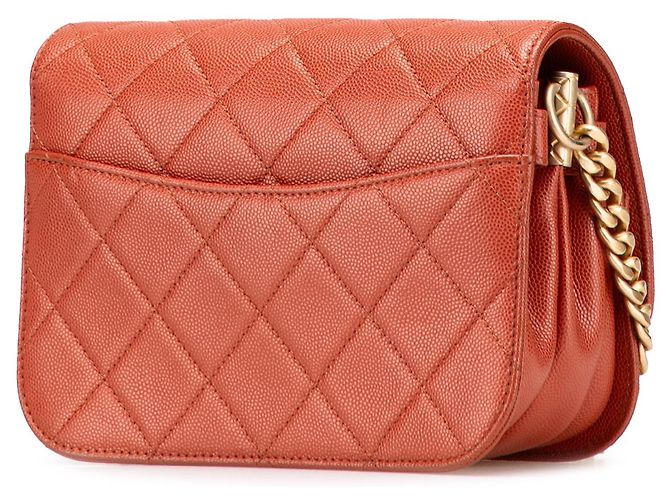 Chanel Rosso Mini CC Caviar Trapuntato Messenger Flap Singolo - vista 2