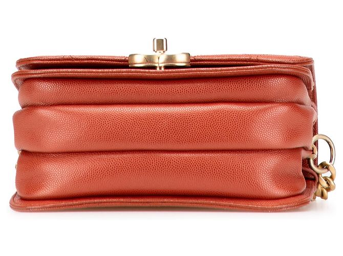 Chanel Rosso Mini CC Caviar Trapuntato Messenger Flap Singolo - vista 3