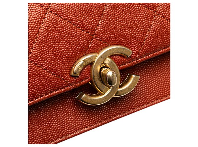 Chanel Rosso Mini CC Caviar Trapuntato Messenger Flap Singolo - vista 8