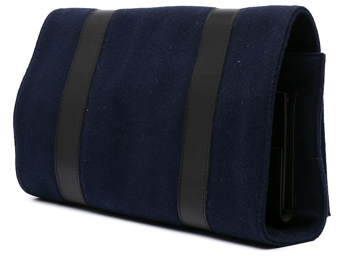 Clutch organizer da viaggio in feltro blu Dior Blu navy - vista 2