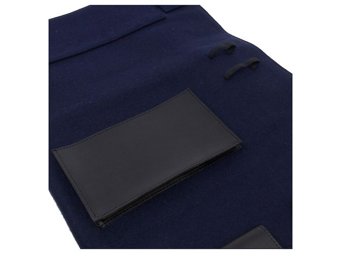 Clutch organizer da viaggio in feltro blu Dior Blu navy - vista 4