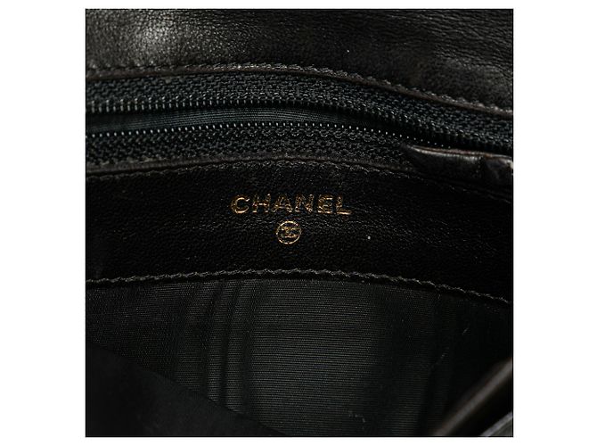 Chanel Schwarze CC Caviar Dreifachbörse - Ansicht 6