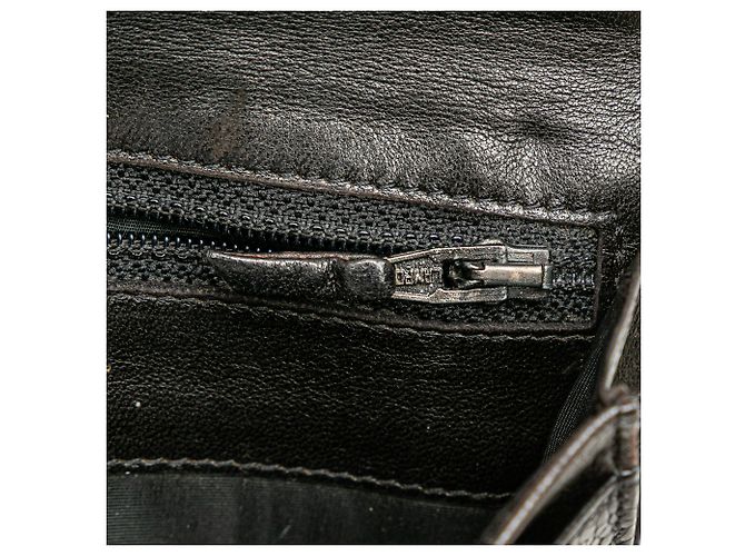 Chanel Schwarze CC Caviar Dreifachbörse - Ansicht 9