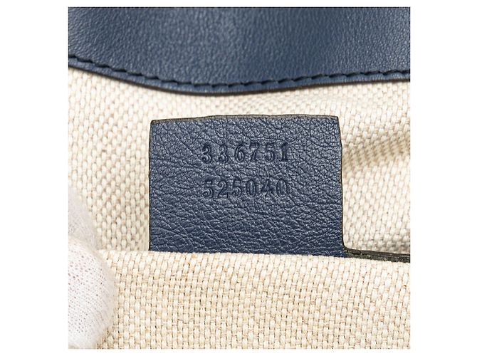 Borsa Soho piccola in vernice blu di Gucci Blu navy - vista 6