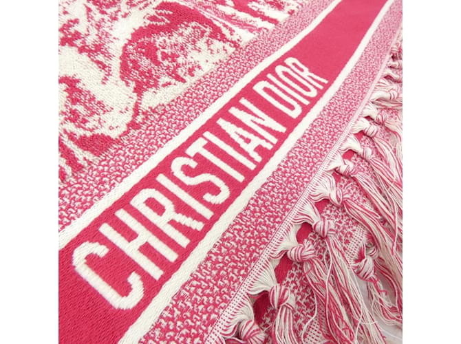 Serviette de bain Christian Dior Blanc Rouge - vue 3