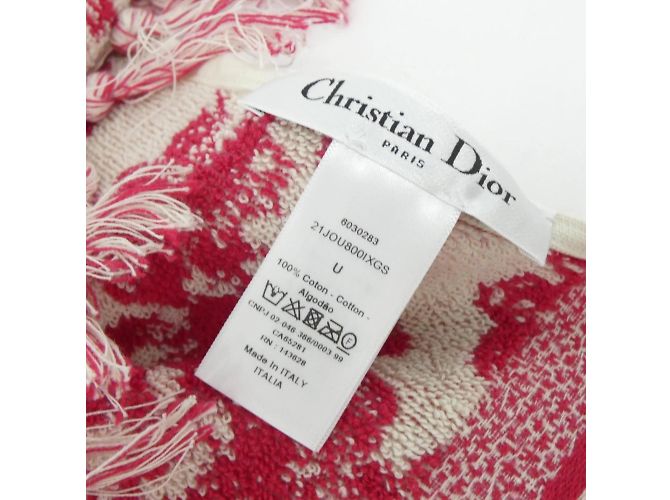 Serviette de bain Christian Dior Blanc Rouge - vue 4