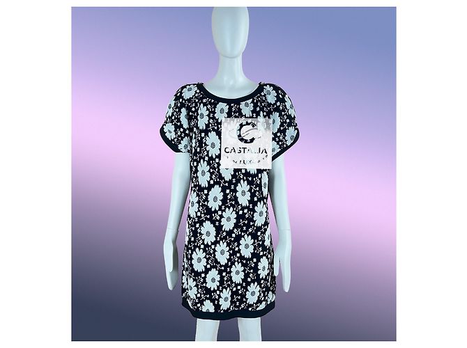 Chanel Vestido Camelia Logo CC Monocromático 34 FR - vista 8