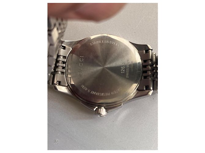 Relógio Gucci 126 de aço com mostrador preto Prata - vista 6