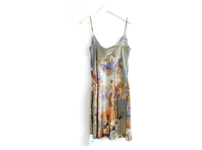 Balmain Sky Print Satin Mini Kleid Mehrfarben - Ansicht 5