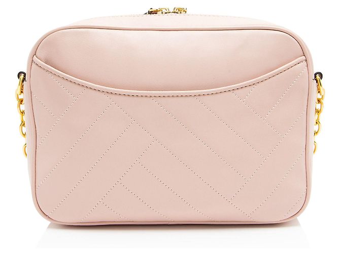 Borsa a tracolla in pelle Chevron Alexa Stitch di Tory Burch Rosa - vista 3