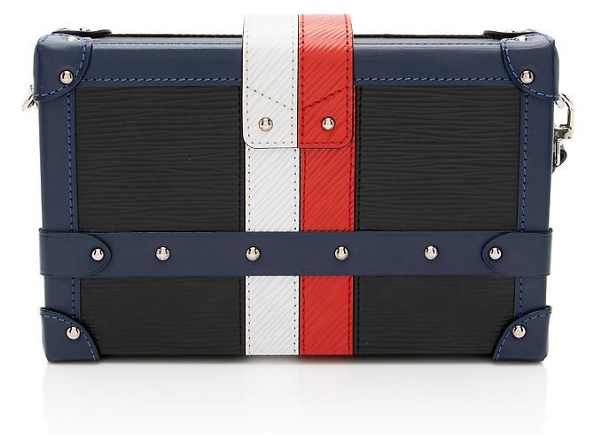 Borsa Petite Malle in pelle Epi Louis Vuitton Nero - vista 3