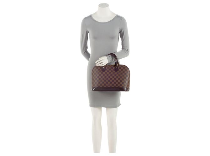Louis Vuitton Damier Ebene Alma PM Handtasche Braun - Ansicht 5