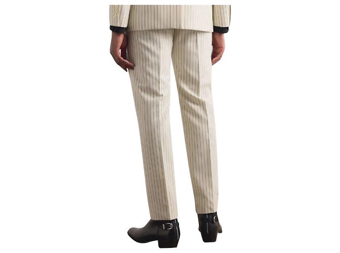 Céline Pantaloni a righe in lana Celine - vista 3