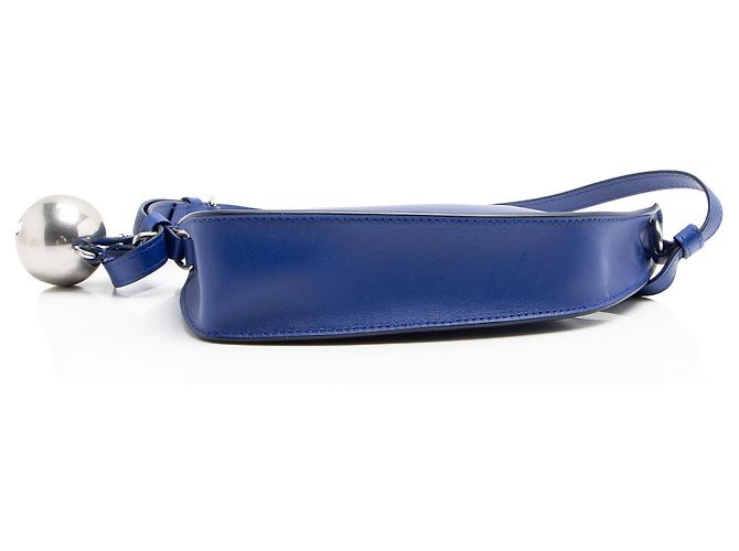 Borsa a spalla mini in pelle Burberry Shield Blu - vista 4