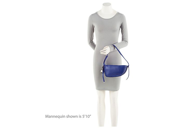 Borsa a spalla mini in pelle Burberry Shield Blu - vista 5