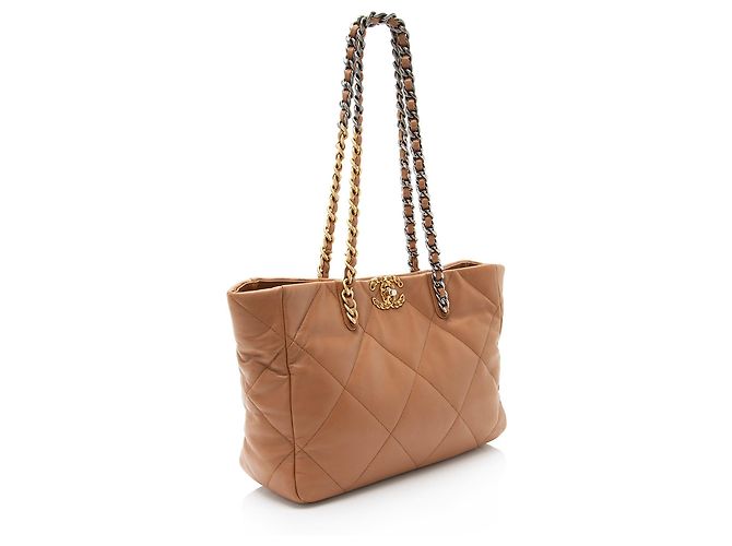Gabrielle Borsa shopping East/West 19 in pelle di agnello Chanel Marrone - vista 2