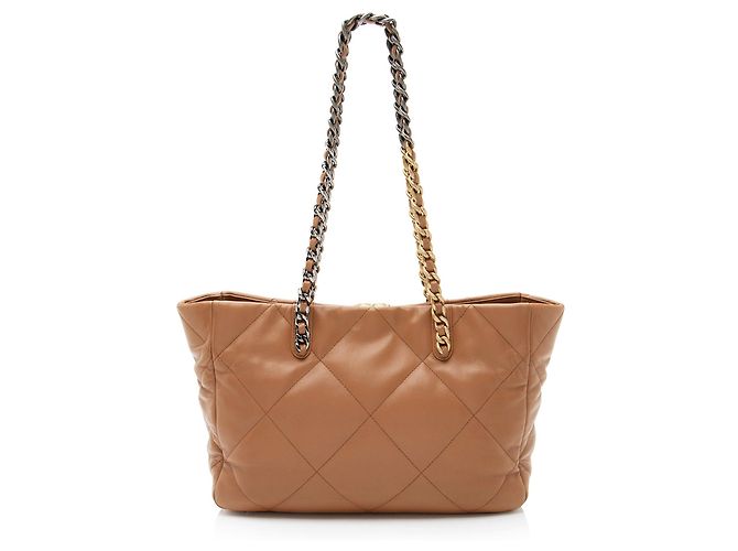 Gabrielle Borsa shopping East/West 19 in pelle di agnello Chanel Marrone - vista 3