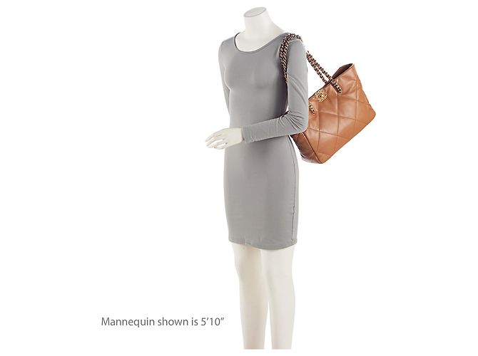 Gabrielle Borsa shopping East/West 19 in pelle di agnello Chanel Marrone - vista 5