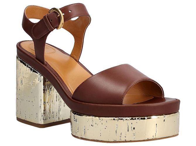 Chloé Odina Leather Sandals - view 2
