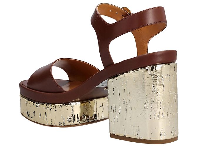 Chloé Odina Leather Sandals - view 3