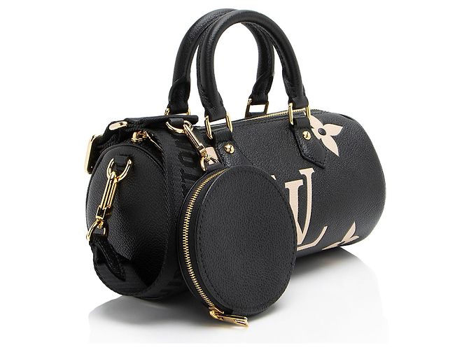 Papillon BB Handtasche aus bicolor Empreinte Leder mit Giant Monogram von Louis Vuitton Braun Beige - Ansicht 2