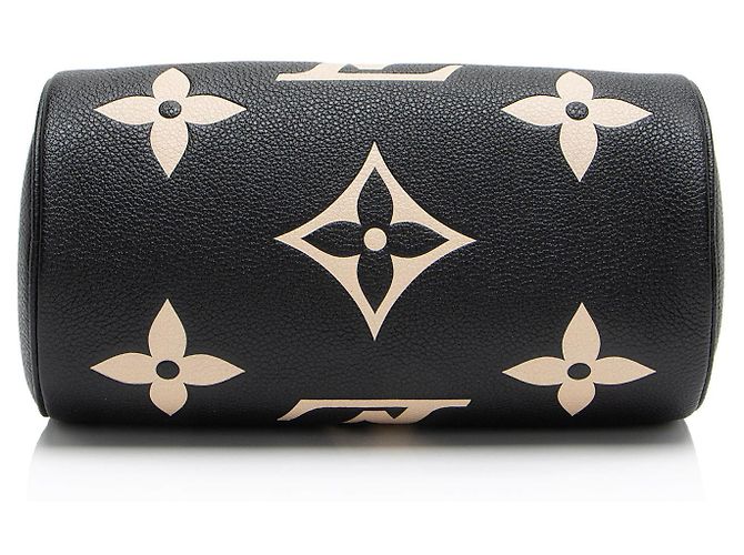 Papillon BB Handtasche aus bicolor Empreinte Leder mit Giant Monogram von Louis Vuitton Braun Beige - Ansicht 3